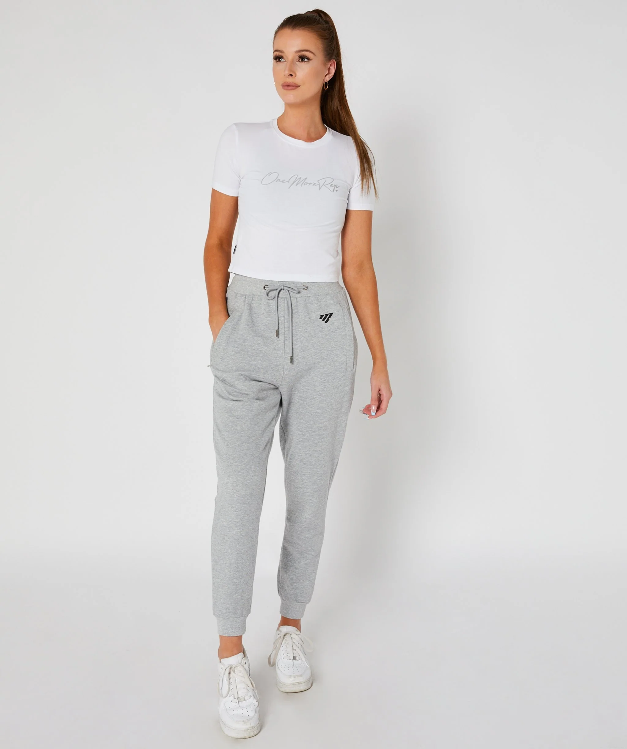 Core Crop Fitted Tee (White) by OneMoreRep - Image 12