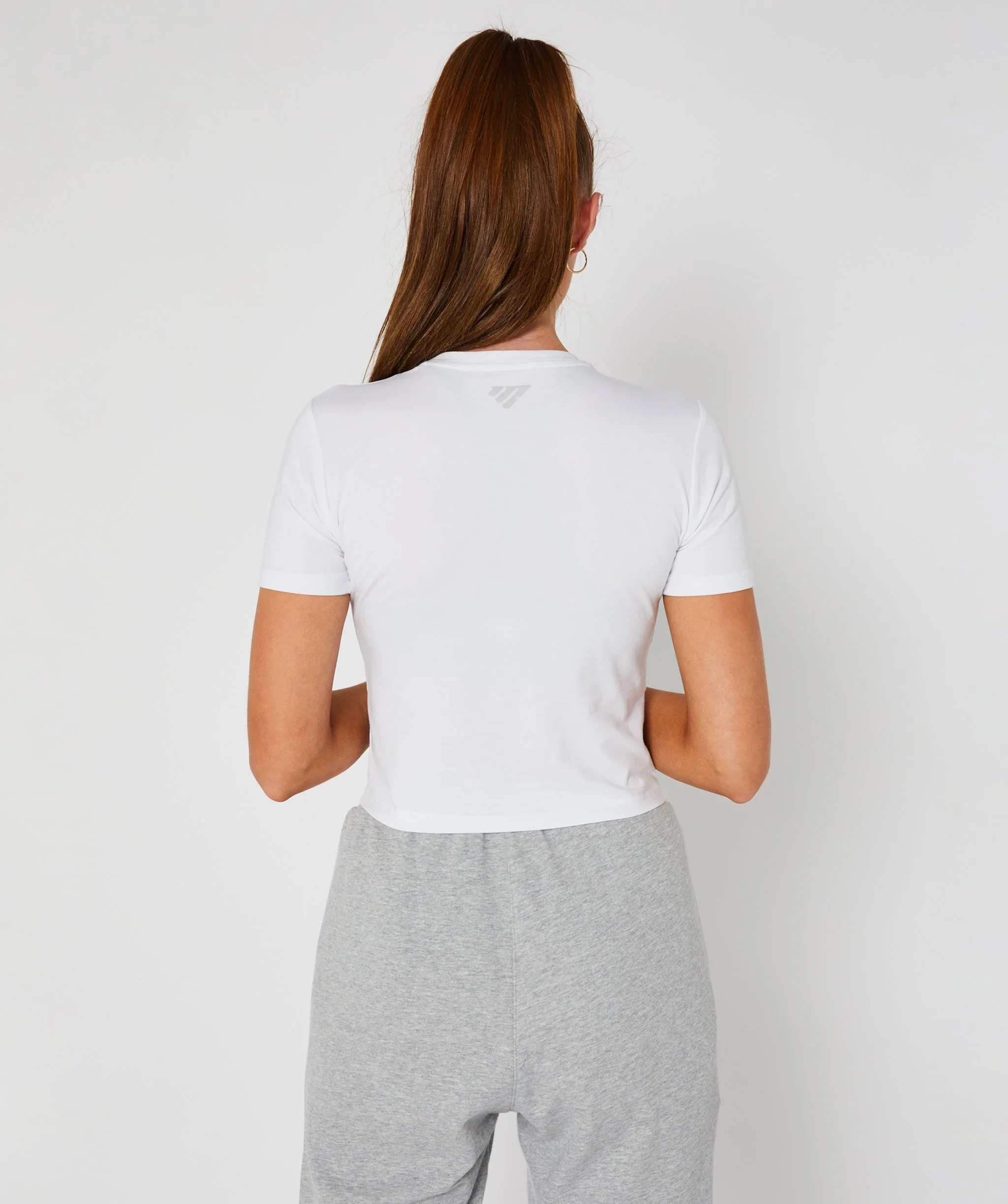 Core Crop Fitted Tee (White) by OneMoreRep - Image 8