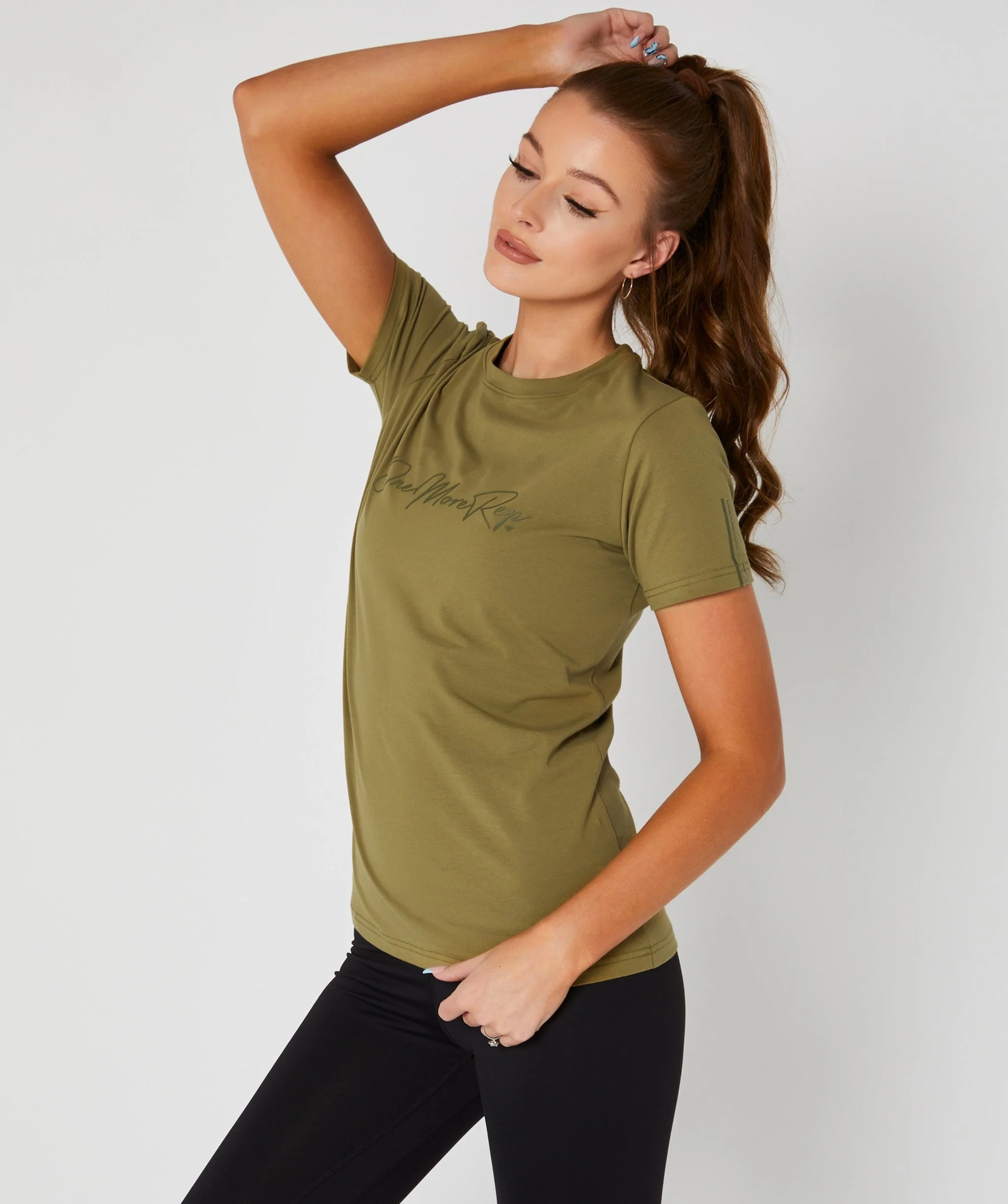 Core Fitted Tee (Khaki) by OneMoreRep - Image 10