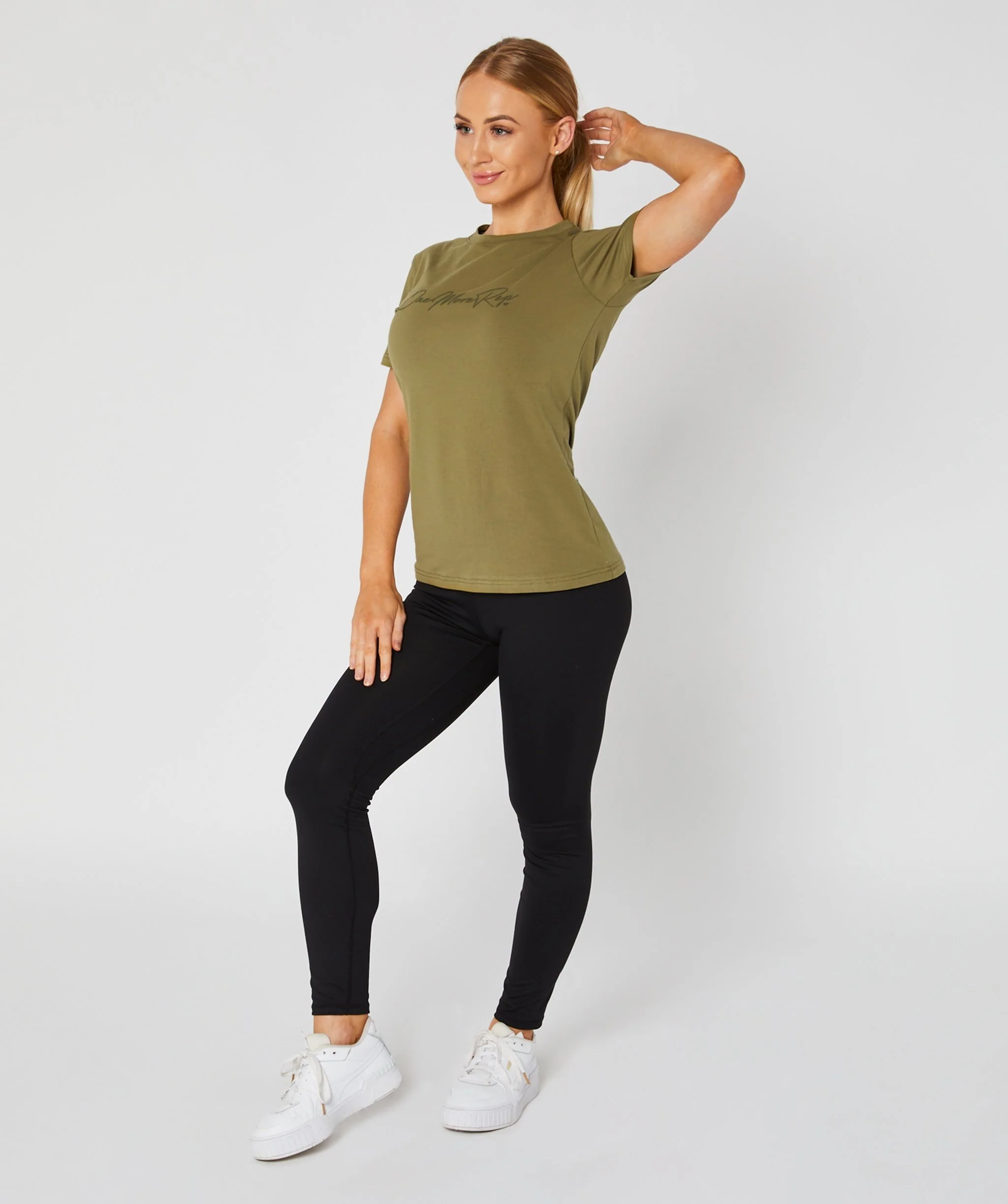 Core Fitted Tee (Khaki) by OneMoreRep - Image 11
