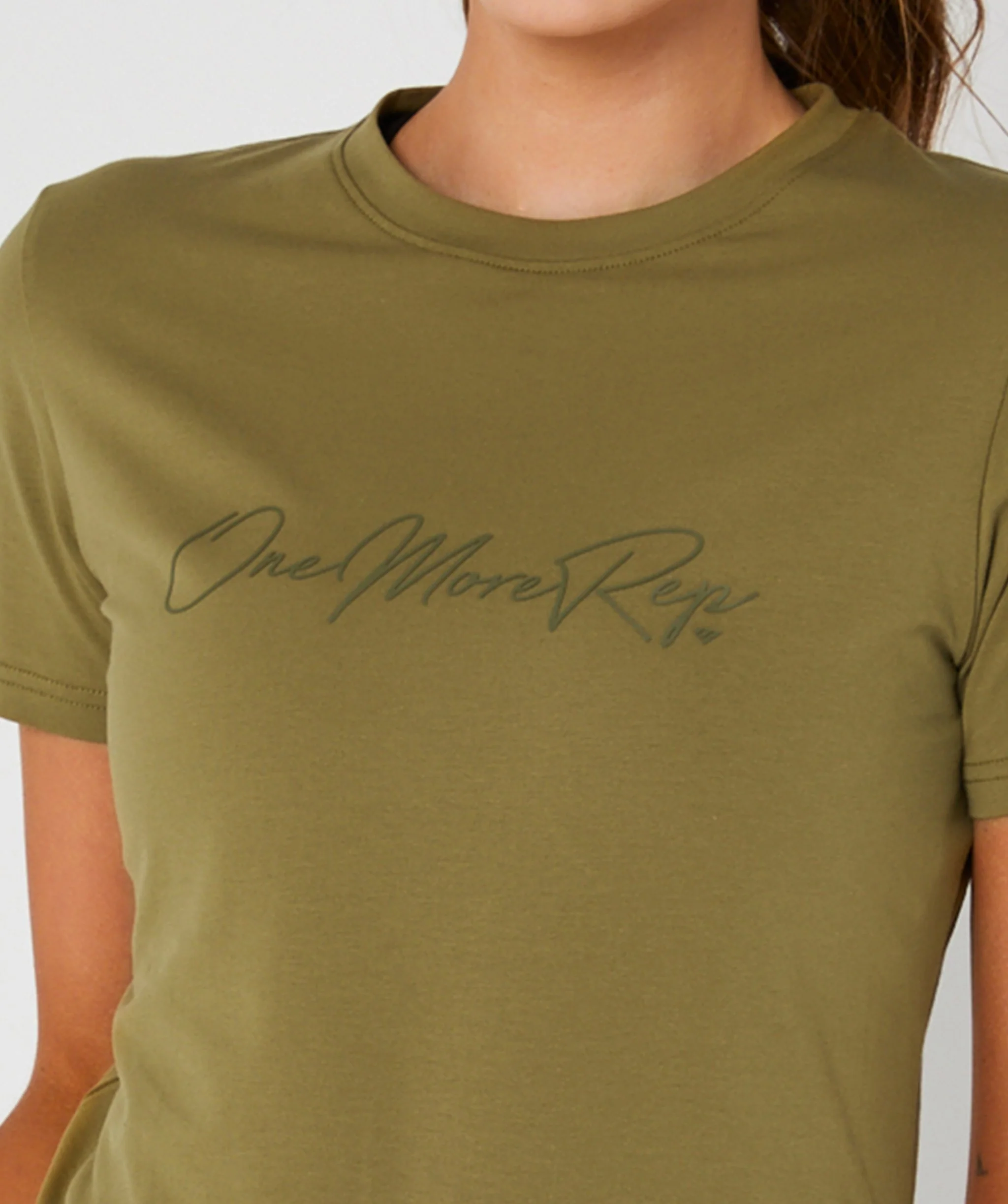 Core Fitted Tee (Khaki) by OneMoreRep - Image 4