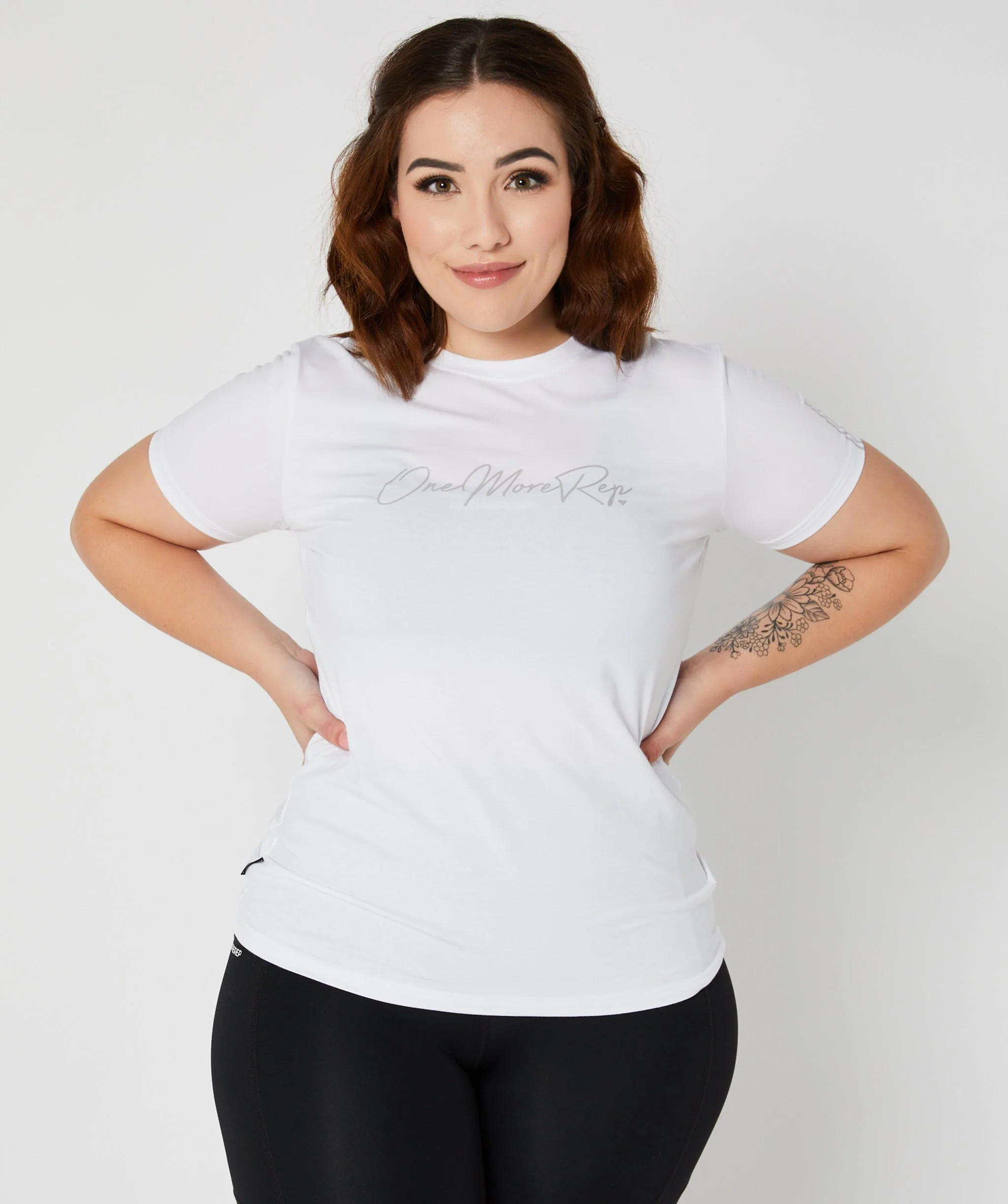 Core Fitted Tee (White) by OneMoreRep - Image 13