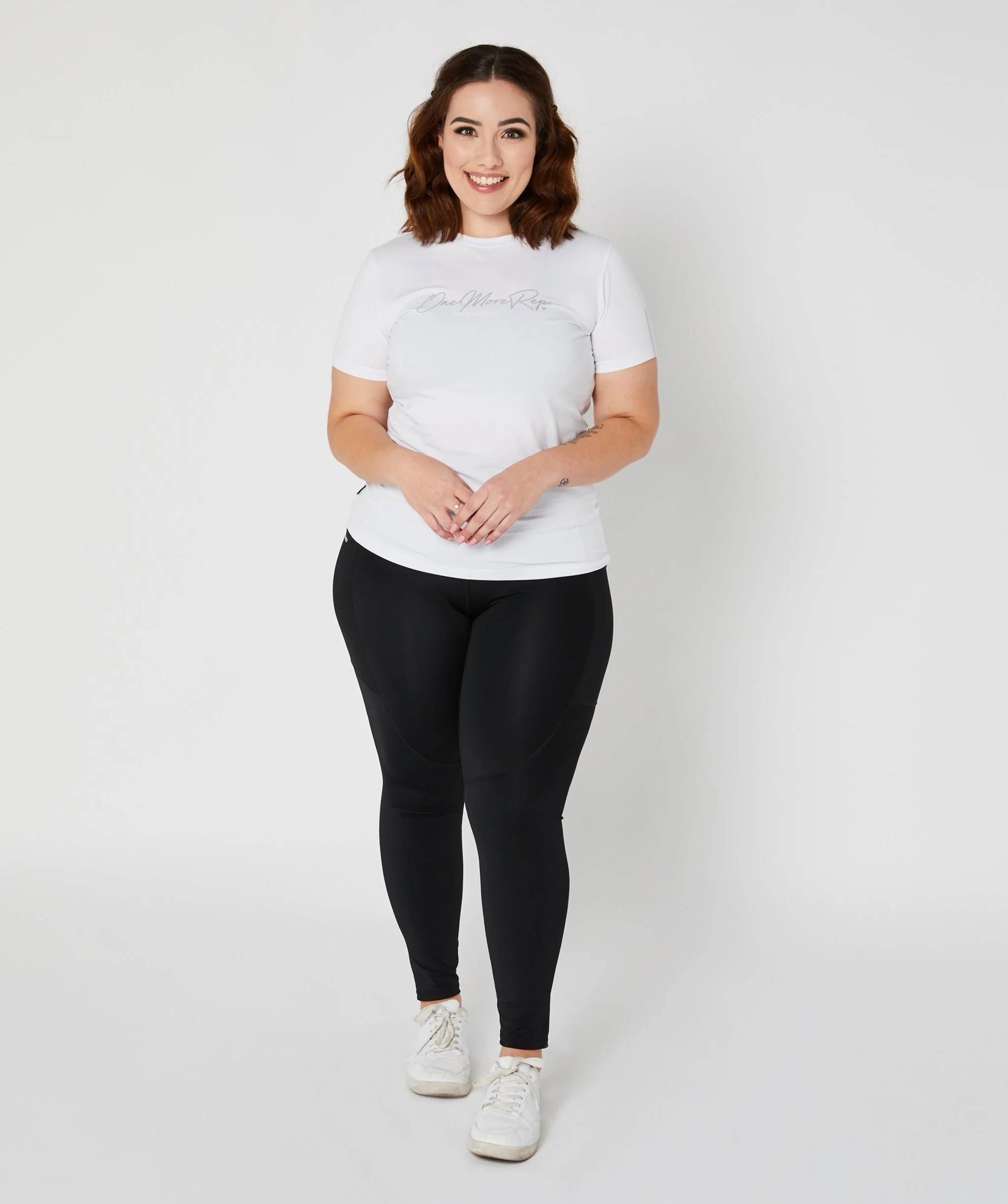 Core Fitted Tee (White) by OneMoreRep - Image 4