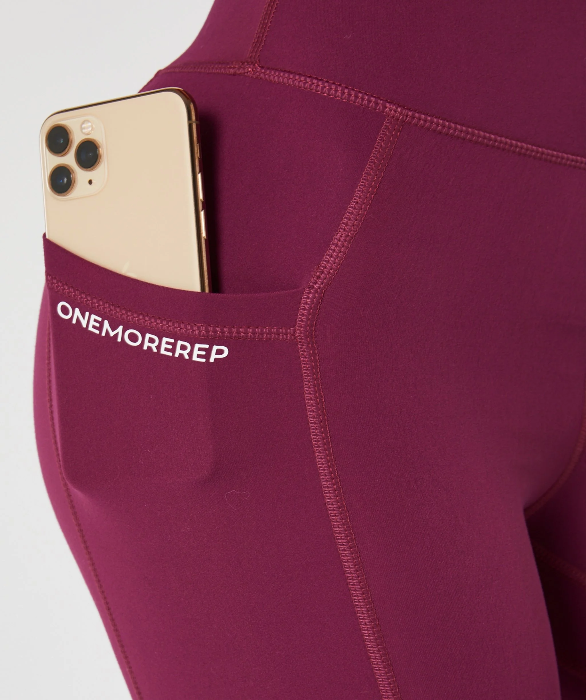 Hype Pocket Full Length Leggings (Berry) by OneMoreRep - Image 14