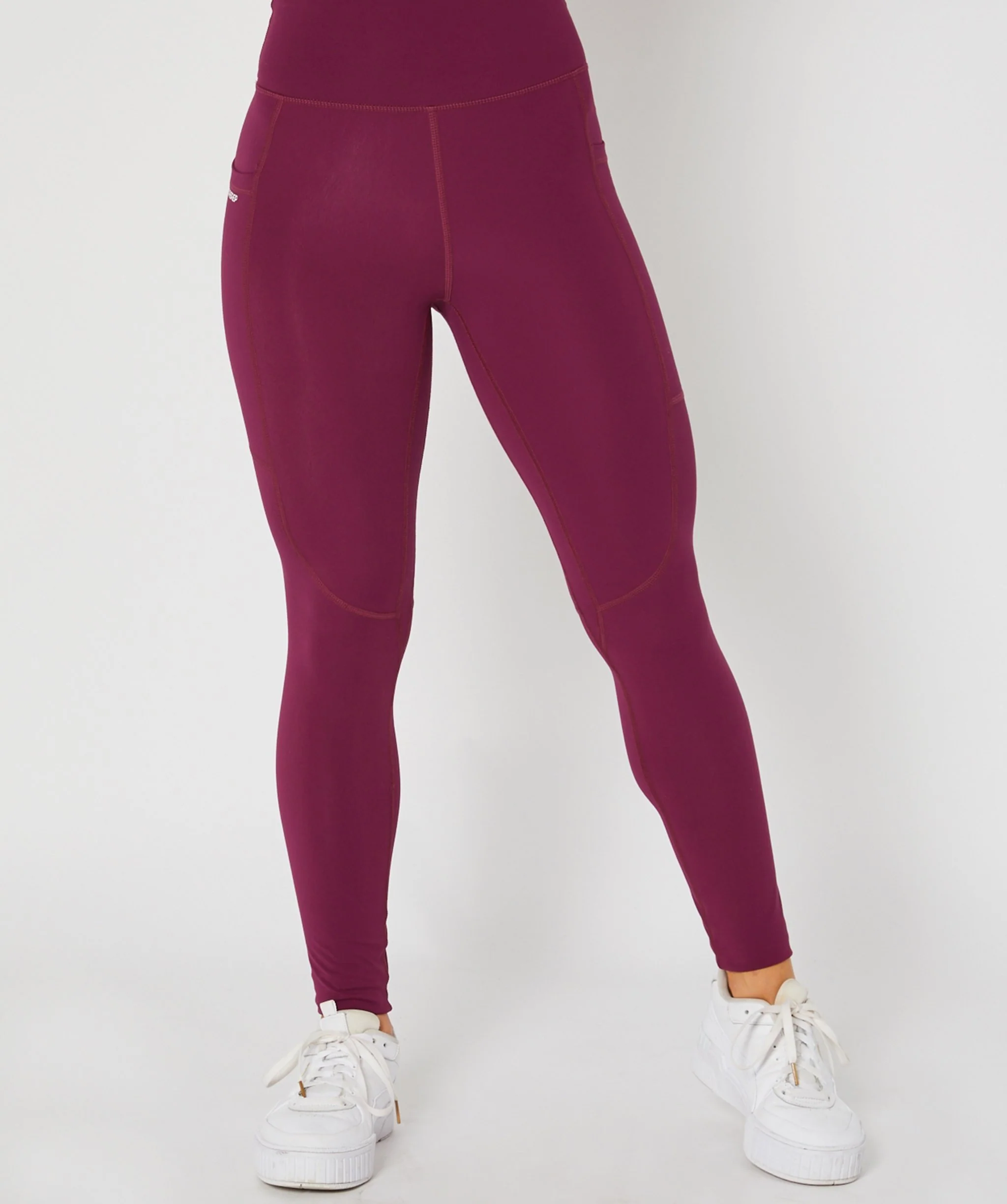 Hype Pocket Full Length Leggings (Berry) by OneMoreRep - Image 5