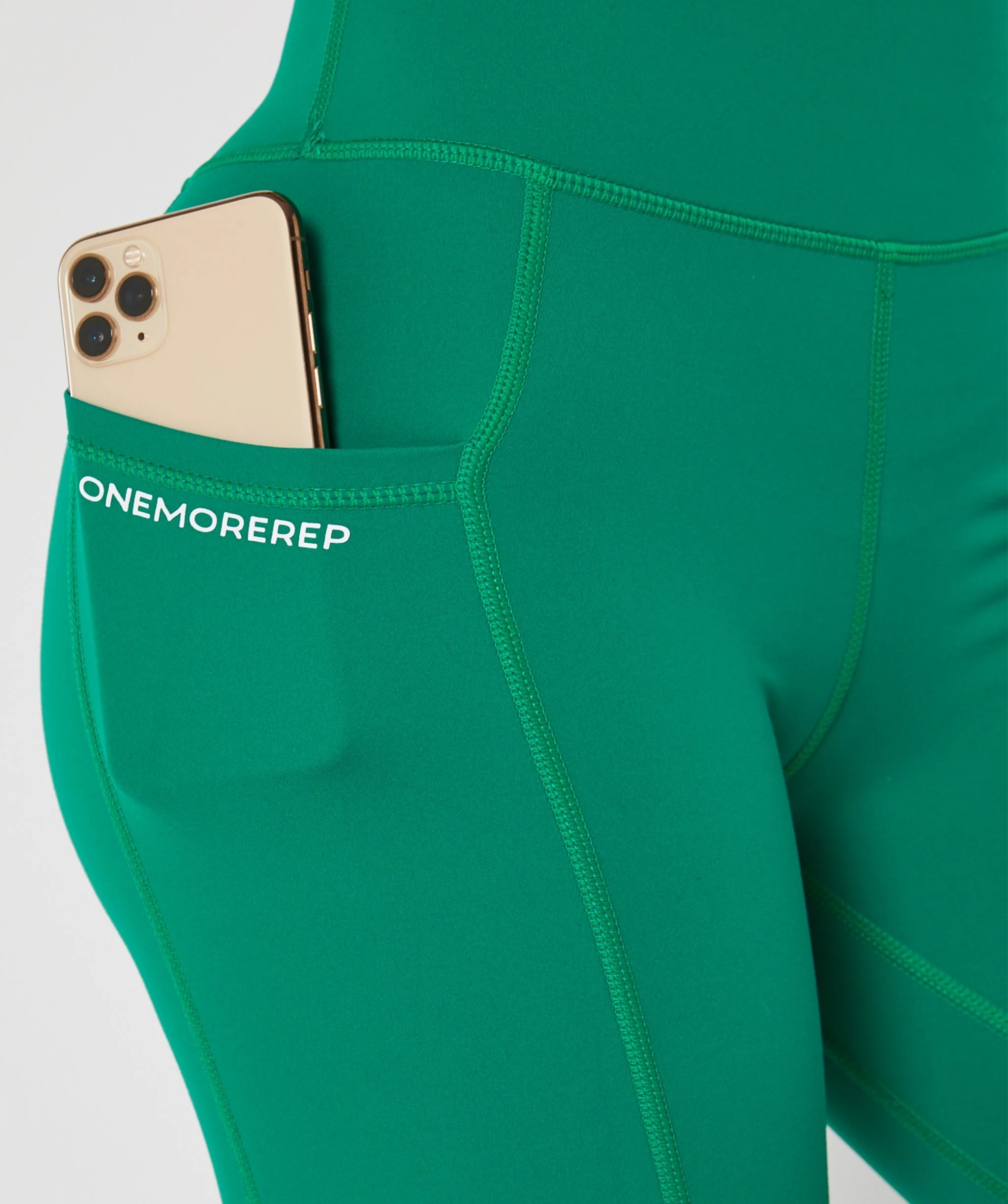 Hype Pocket Full Length Leggings (Emerald) by OneMoreRep - Image 4