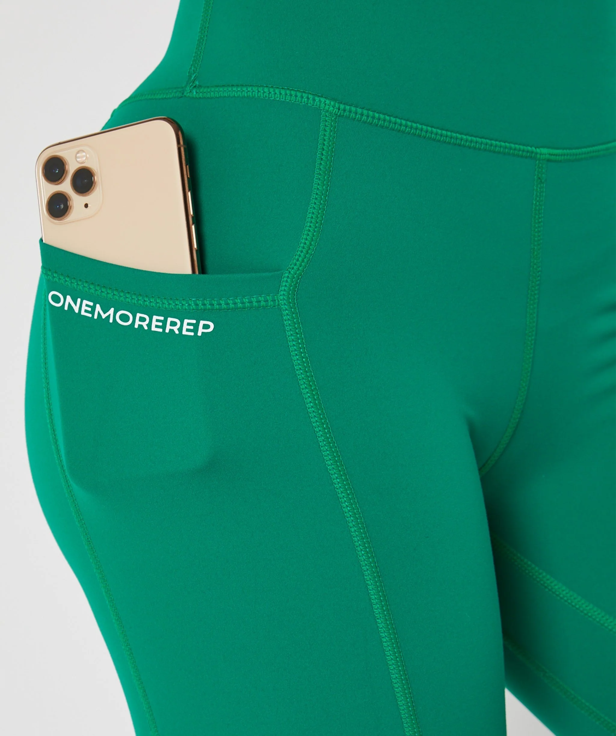 Hype Pocket Full Length Leggings (Emerald) by OneMoreRep - Image 6