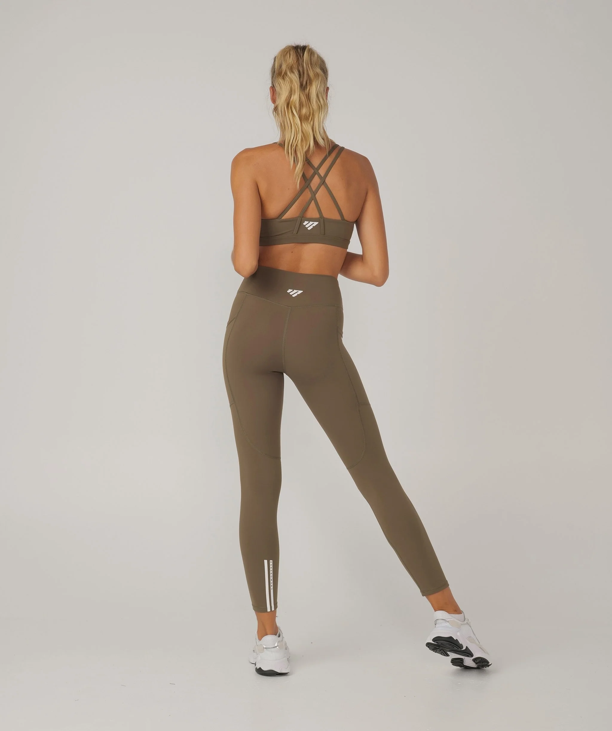 Hype Pocket Full Length Leggings (Khaki) by OneMoreRep - Image 14