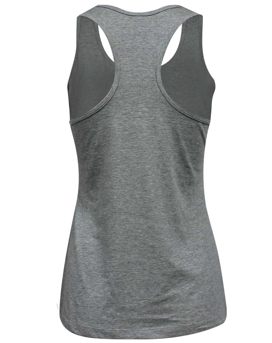 Womens Racer Back Singlet (Light Grey / White) by Nutrition Warehouse - Image 3